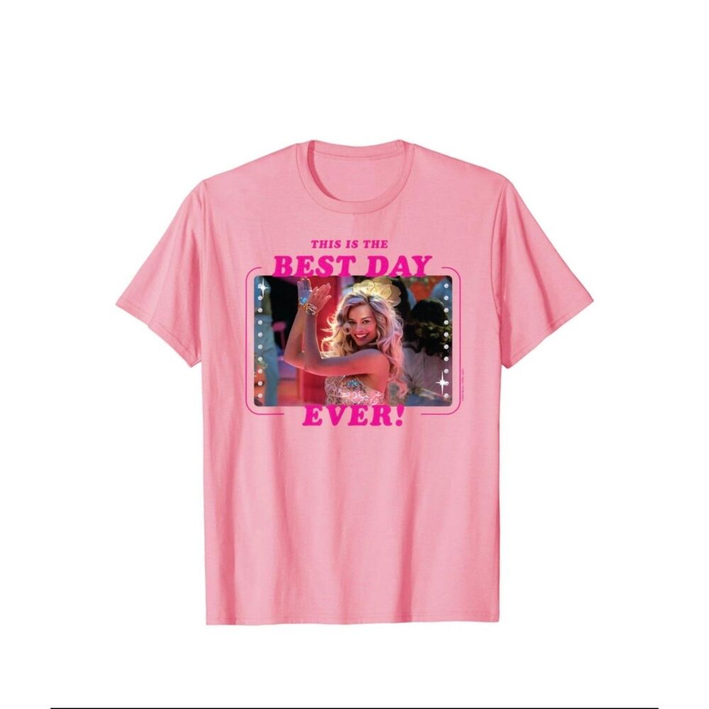 Pink Barbie Movie Women’s T‑Shirt – Size Small